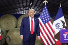 Donald Trump lors d’un meeting à Adel, dans l’Iowa, le 16 octobre. © Scott Olson/Getty Images via AFP