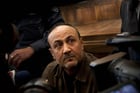 Le leader du Fatah Marwan Barghouti, devant le tribunal de Jérusalem, le 25 janvier 2012. © Bernat Armangue/AP/SIPA