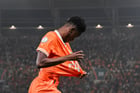 L’Ivoirien Simon Adingra qui célèbre son but face au Mali lors de la Coupe d’Afrique des nations © Issouf SANOGO / AFP