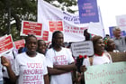 Une manifestation pour la dépénalisation de l’avortement à Luanda, en Angola © AMPE ROGERIO/AFP