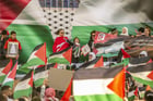 Manifestation de soutien aux Palestiniens de Gaza, à Tunis, le 25 novembre 2023. © Yassine Gaidi / Anadolu via AFP