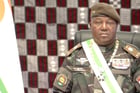 Abdourahamane Tiani, le 26 mars 2025, lors de la cérémonie de promulgation de la charte de la Refondation. © Capture d’écran RTN