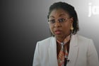 Aurélie Adam Soulé Zoumarou, ministre béninoise du Numérique, lors du Cyber Africa Forum 2025, à Cotonou.