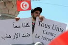 Les tunisiens manifestent leur dégoût du terrorisme. © Hichem Jouini/AP/SIPA