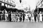 Parade de femmes artistes lors de l’ouverture du premier Festival panafricain d’Alger (Panaf), le 21 juillet 1969. © APS/AFP
