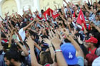 Une manifestation à Tunis, le 23 octobre 2013, appelant à la démission du gouvernement (image d’illustration). © AP Photo/Hassene Dridi