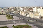 Centre-ville de Dakhla, dans la région du Sahara occidental. © Vincent Fournier/JA