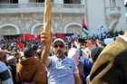 Manifestation contre le président tunisien Kaïs Saïed à Tunis, Tunisie, le 15 mai 2022. © Yassine Mahjoub/SPUS/ABC/Andia.