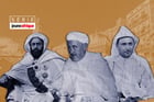 De g. à dr., l’émir Abdelkader, Abdelkrim El Khattabi et le roi Mohammed V. © Montage JA; AFP