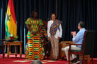 Kamala Harris au palais Emintsimadze à Cape Coast, au Ghana, le 28 mars 2023. © Nipah Dennis / AFP