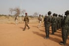 Ibrahim Traoré sur un site d’entraînement des Volontaires pour la défense de la patrie (VDP), le 6 janvier 2023. © Facebook Presidence du Faso