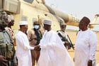 Le général Mahamat Idriss Deby Itno à son arrivée à Massenya, la dernière étape d’une tournée nationale, en mai 2023. © Présidence de la République du Tchad