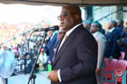 Félix Tshisekedi lors du jubilé d’argent de Mgr Kasanda à Mbuji-Mayi, le 25 juin 2023. © PRESIDENCE RDC