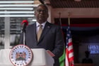 Le secrétaire américain à la Défense, Lloyd Austin, lors d’une conférence de presse dans la capitale kényane Nairobi, le 25 septembre 2023. © U.S. DEPARTMENT OF DEFENSE / HANDOANADOLU AGENCY / Anadolu Agency via AFP.