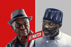 L’ancien vice-président du Liberia (2006-2017), Joseph Boakai (à g.), et le président du Liberia, George Weah. © Montage JA – JOHN WESSELS / AFP – SEYLLOU / AFP.