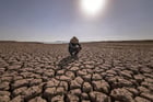 Barrage d’al-Massira, dans le village d’Ouled Essi Masseoud, à quelque 140 kilomètres au sud de Casablanca, le 8 août 2022. © FADEL SENNA/AFP