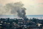 Des bombardements de l’armée israélienne sur Rafah, dans le sud de la bande de Gaza, le 13 février 2024. © SAID KHATIB / AFP