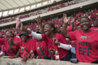 Lancement de la campagne du parti radical des Combattants pour la liberté économique (EFF) au stade Moses Mabhida dans la province de KwaZulu Natal, le 10 février 2024. © Tsvangirayi Mukwazhi/AP/SIPA