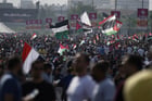Manifestation de soutien à la Palestine au Caire, le 20 octobre 2023. © ZIAD AHMED/NurPhoto via AFP