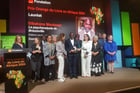 Remise du prix Orange du Livre en Afrique 2024 à Dibakana Mankessi pour son roman « Le psychanalyste de Brazzaville », durant le salon International de l’édition et du livre à Rabat, 18 mai 2024. © ORANGE