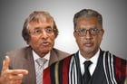 Les deux nouveaux candidats à la tête de la Commission de l’UA, le Mauricien Anil Kumar Singh et le Malgache Richard Randriamandrato. © Montage JA ; DR ; Jonathan Hordle/AP/SIPA