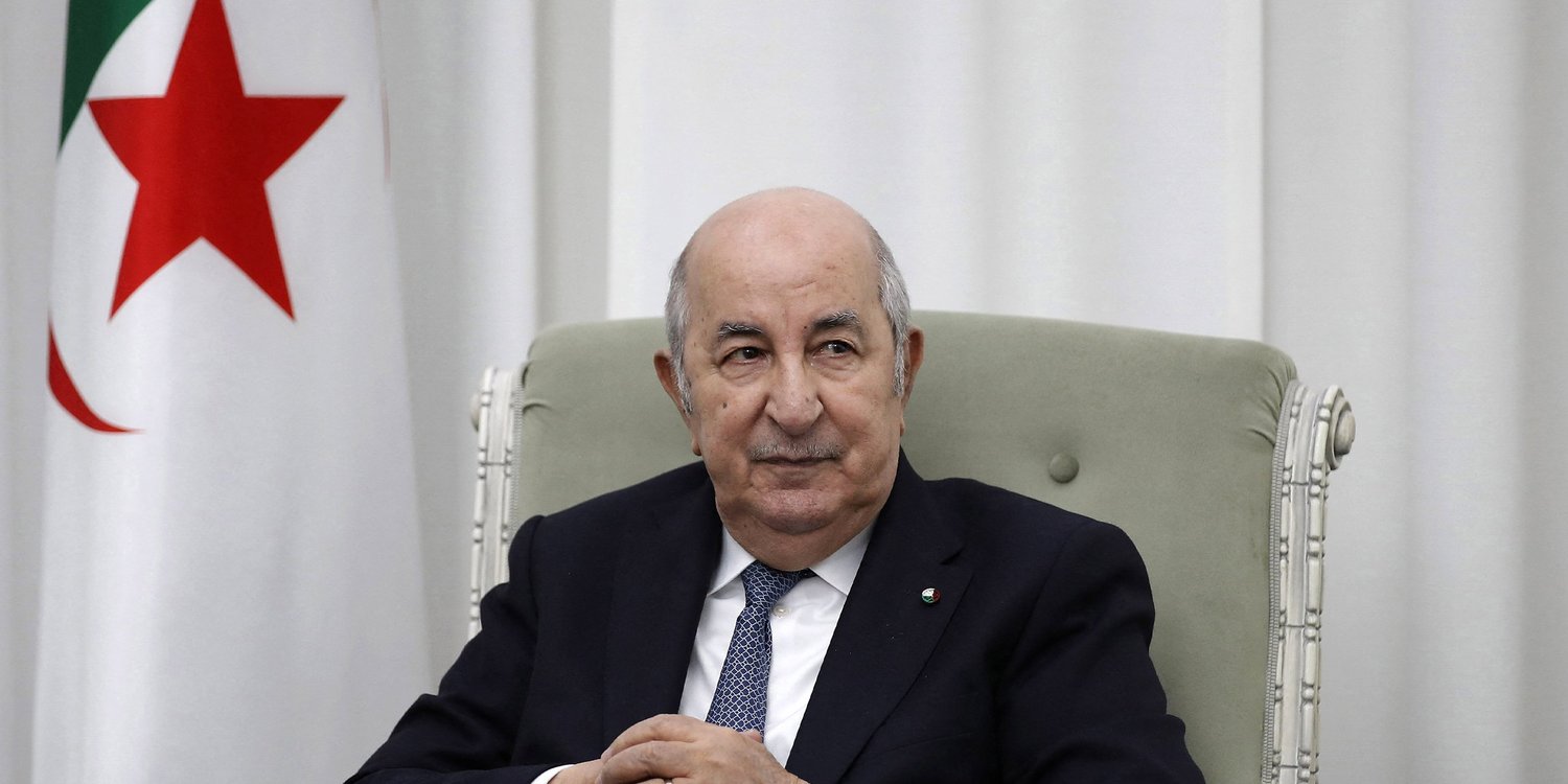 Le président algérien Abdelmadjid Tebboune. © Billel Bensalem / APP/NurPhoto via AFP.
