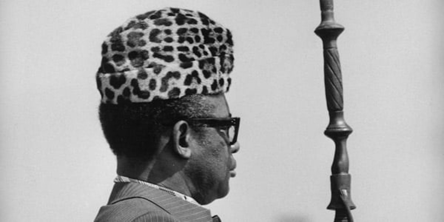 Le maréchal-président du Congo-Zaïre Joseph-Désiré Mobutu, en juin 1983, à Lubumbashi. © Pascal Maitre pour J.A.