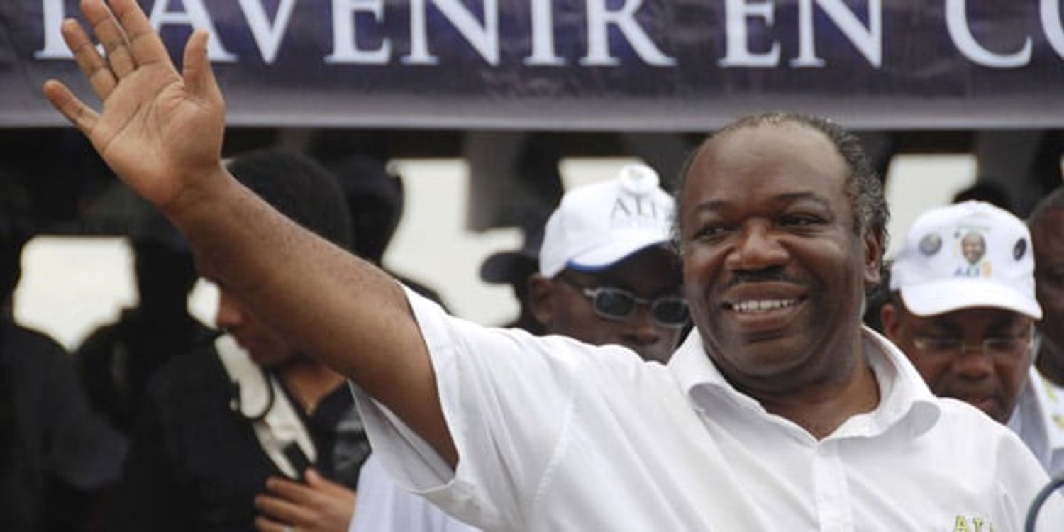 Ali Bongo Ondimba en campagne présidentielle, le 23 août 2009. © Joel Bouopda Tatou/AP/SIPA