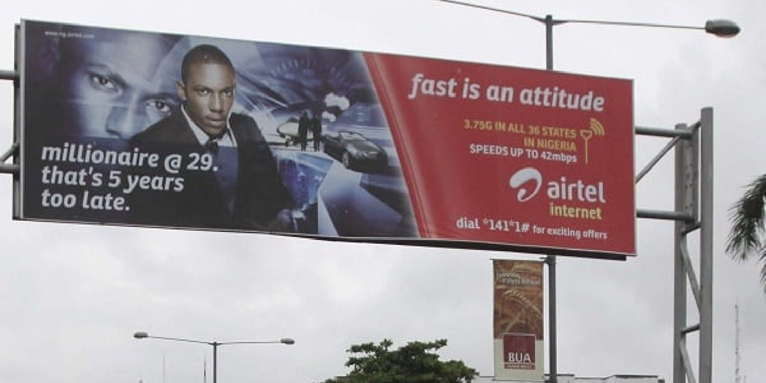 Airtel Networks Limited est le numéro 3 du marché nigérian avec 33,68 millions d’abonnés (22,8 %). © Sunday Alamba/AP/SIPA