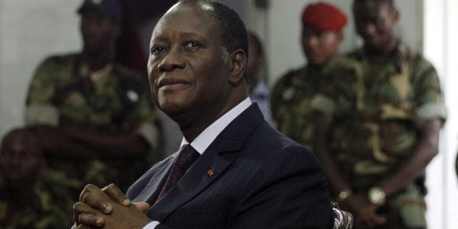 Le président ivoirien, Alassane Ouattara. © Rebecca Blackwell/AP/SIPA