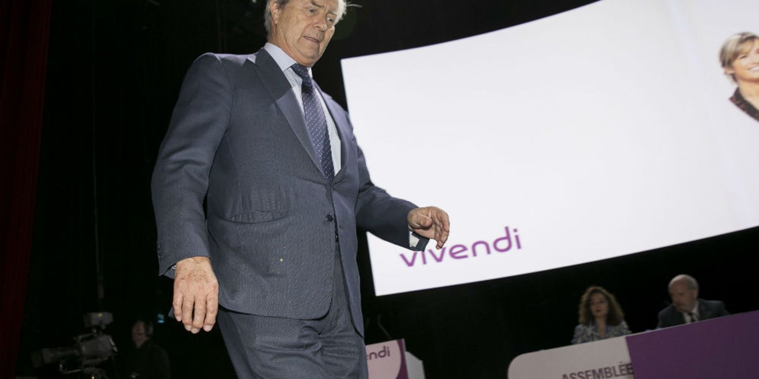 Vincent Bolloré, lors de l’assemblée générale des actionnaires de Vivendi, le 19 avril 2018. © ROMUALD MEIGNEUX/SIPA