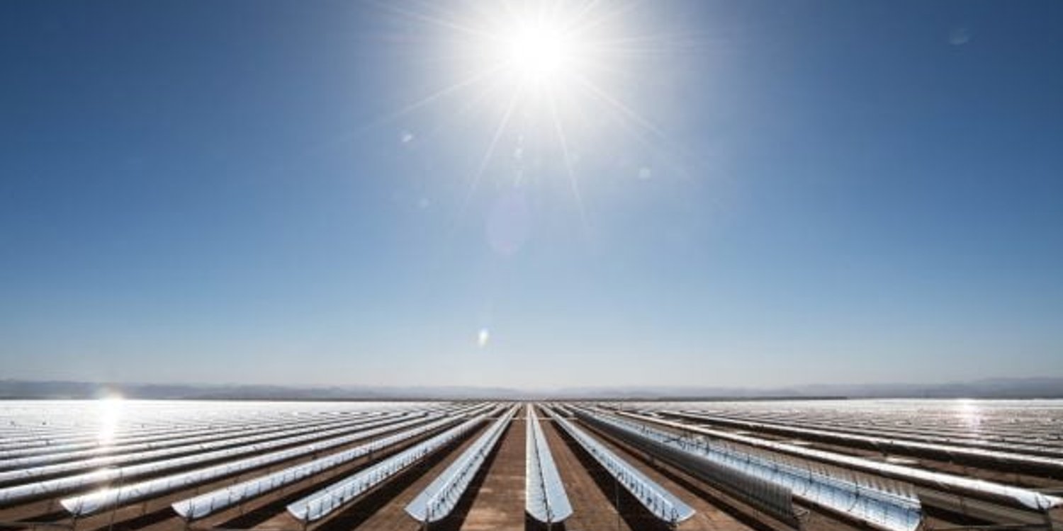 Miroirs solaires de la centrale Noor, à Ouarzazate (Maroc) © Benoit Doppagne/BELGA/AFP