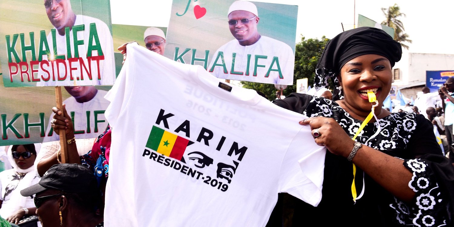 Rassemblement de l’opposition, le 19 mai 2017, à Dakar. © seyllou/AFP