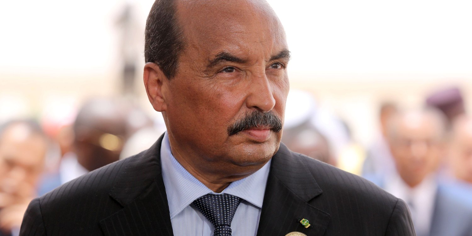 Le président mauritanien Mohamed Ould Abdelaziz à Nouakchott, le 2 juillet 2018. © Ludovic Marin/AP/SIPA