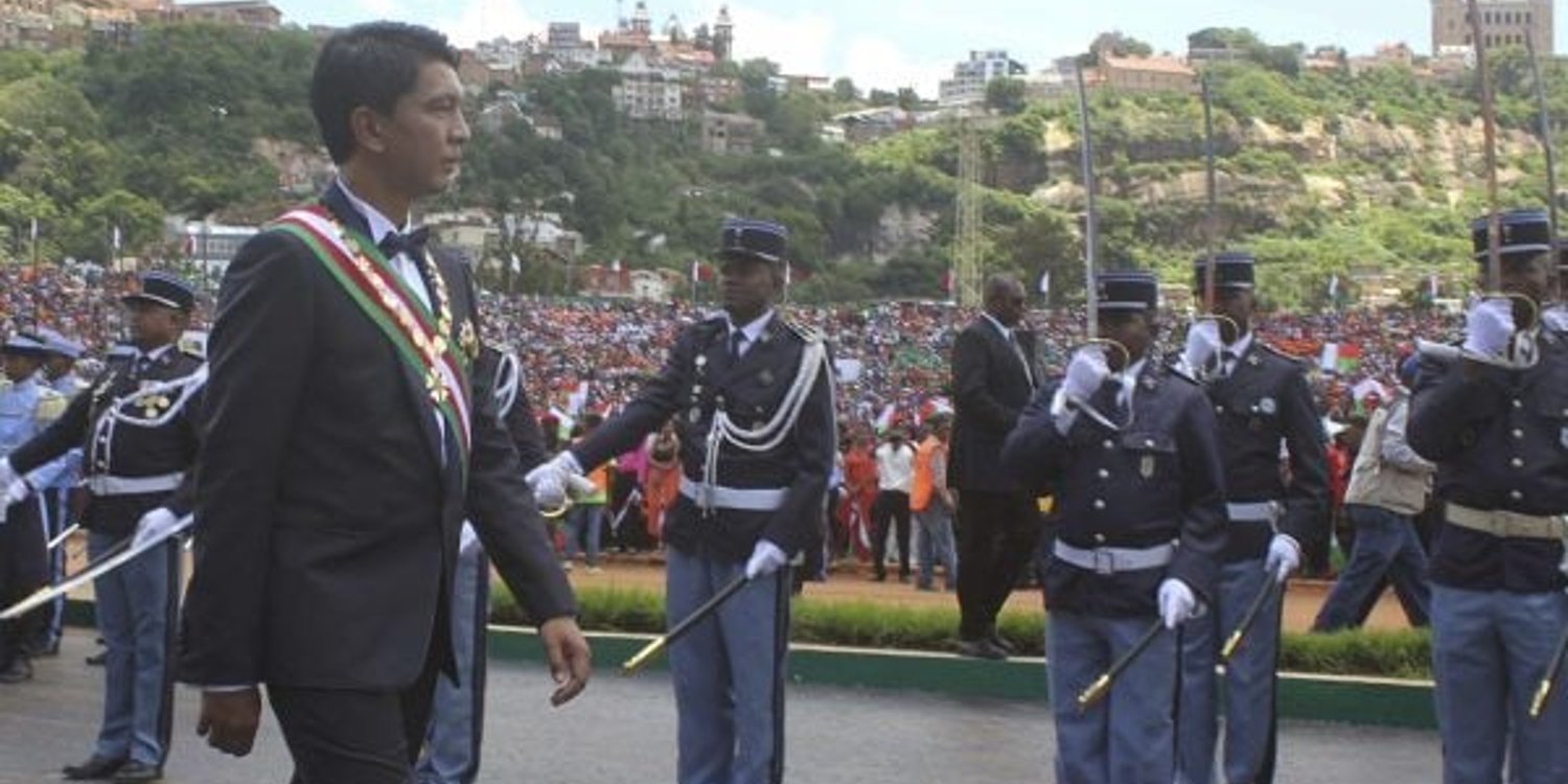 Cérémonie d’investiture d’Andry Rajoelina, le 19 janvier 2019. © AP/Sipa