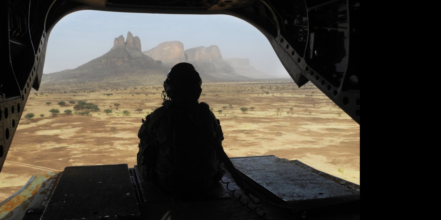Lancement d’une opération de Barkhane dans la région du Gourma, au Mali,en mars. © Daphne Benoit/AFP