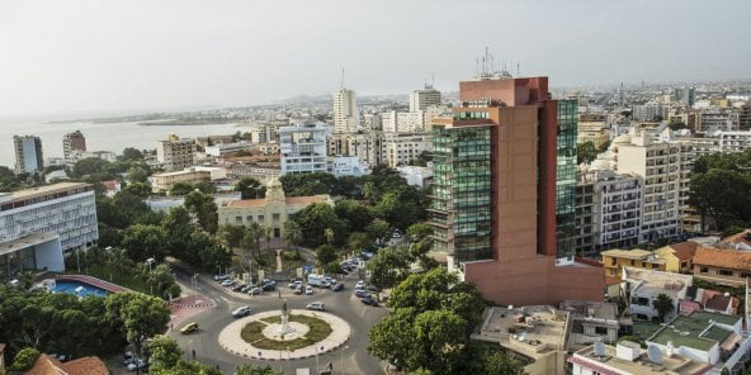 Le quartier du Plateau, à Dakar. © Youri Lenquette pour JA