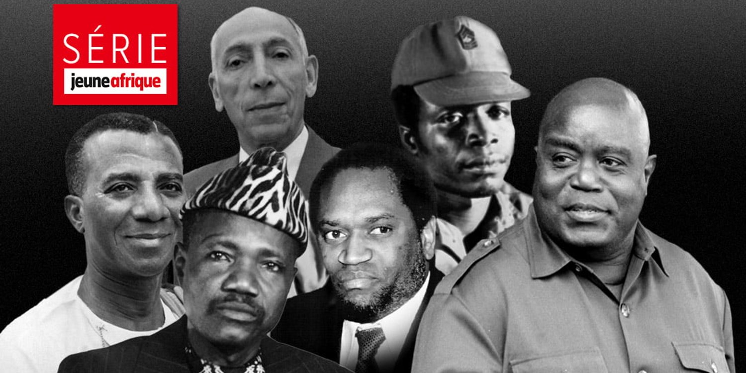 Sylvanus Olympio, François Tombalbaye, Mohamed Boudiaf, Samuel Doe, Melchior Ndadaye et Laurent-Désiré Kabila. © Montage JA
