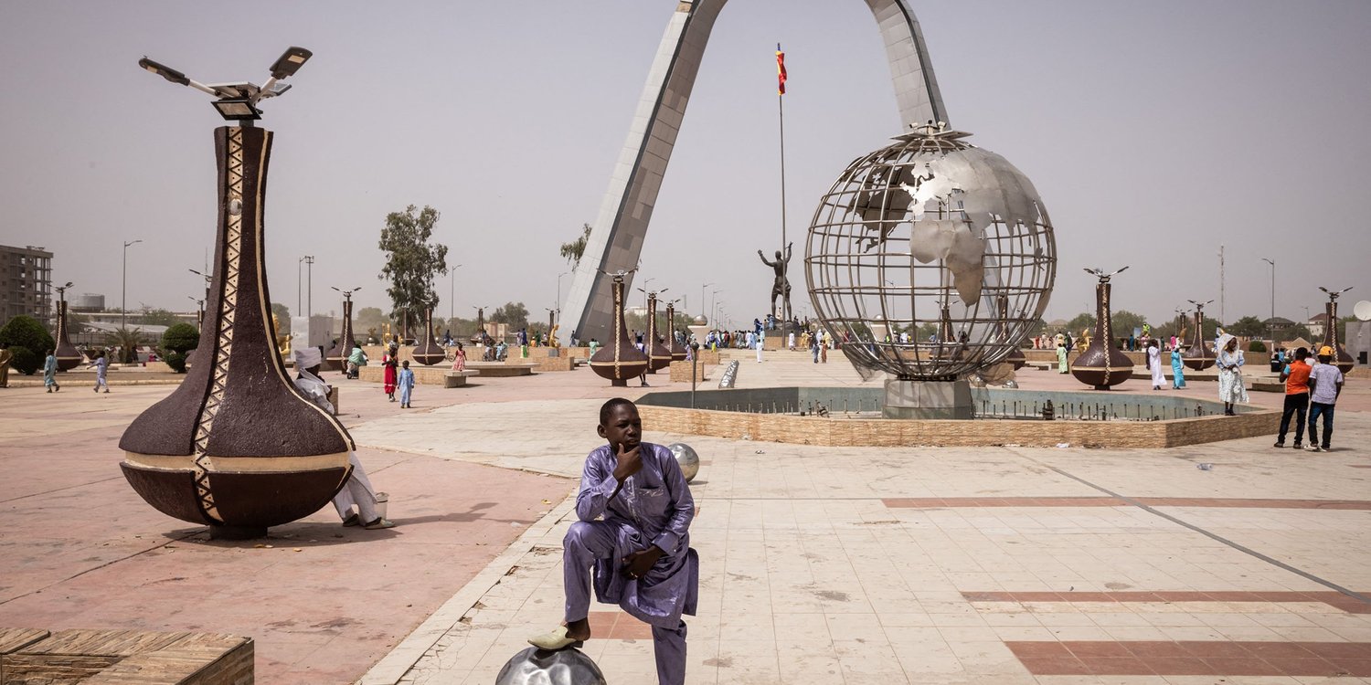 La place de la Nation, à N’Djamena, le 10 avril 2024. © ED RAM/Getty Images via AFP