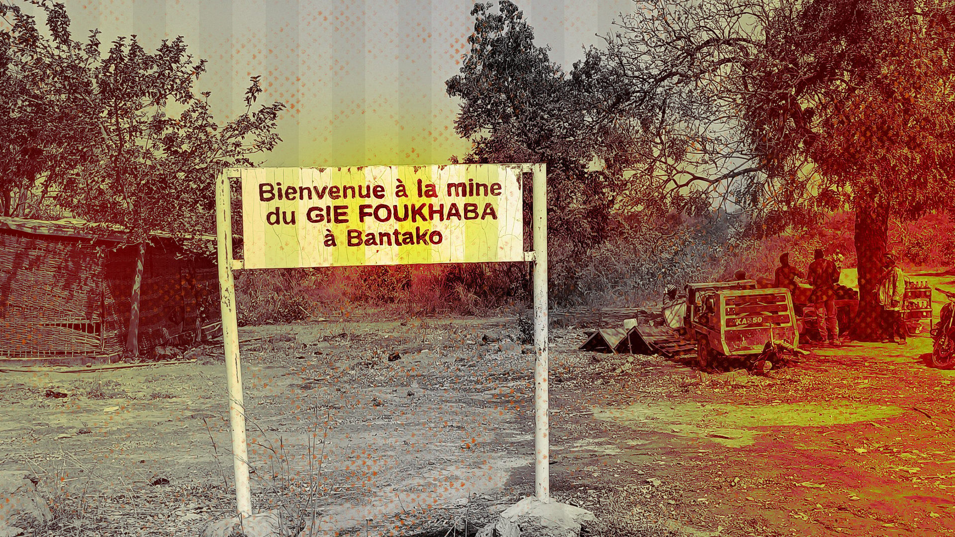 Entrée de la mine de Bantaco, au Sénégal, en janvier 2024. © Marième SOUMARE