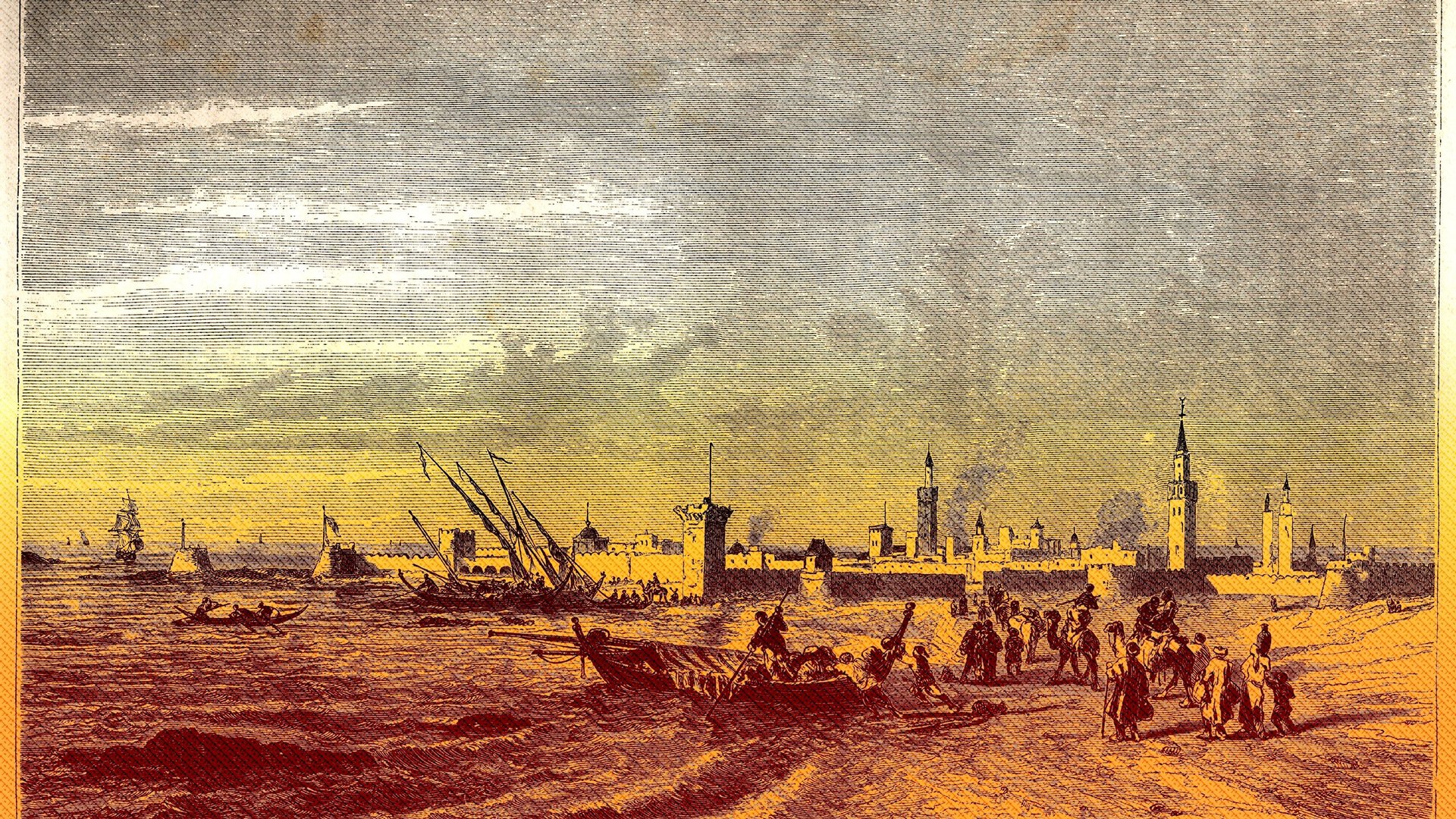 Vue d’Essaouira (anciennement Mogador), dessin de Jules Noël (1810-1881). © Selva/opale.photo