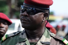 Claude Pivi, connu sous le nom de Coplan, le 2 octobre 2009 à Conakry. © SEYLLOU DIALLO/AFP