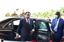 Paul Biya lors du Sommet de la Cemac, à Yaoundé, au Cameroun, en mars 2023. © MABOUP.