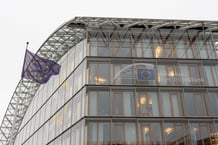 Les bureaux de la Banque européenne d’investissement (EIB), au Luxembourg, en janvier 2024? © Kevin Reitz / Hans Lucas / Hans Lucas via AFP.