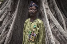 L’ancien tirailleur Oumar Diémé, à Badiana, au Sénégal, en mai 2024. © JOHN WESSELS / AFP.