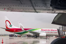 Un Boeing 737 de Royal Air Maroc sur le tarmac de l’aéroport d’Orly, le 28 avril 2023. © Laurent GRANDGUILLOT/REA