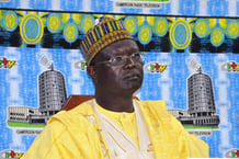 Amadou Vamoulké, alors président de la télévision camerounaise (CRTV), le 22 mars 2010 à Yaoundé. © Jean Pierre Kepseu/Panapress / Maboup