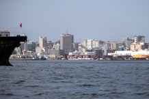 Centre des affaires de Dakar, photographié le 27 septembre 2023. © Photo by JOHN WESSELS / AFP