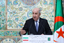 Le président Abdelmadjid Tebboune à Alger. © Iranian Presidency / Handout / ANADOLU / Anadolu via AFP