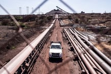 La proposition de BHP impliquerait une scission par Anglo American de ses activités de production de platine et de minerai de fer en Afrique du Sud (ici la mine de fer Sishen, près de Kathu, en novembre 2023). © EMMANUEL CROSET / AFP.